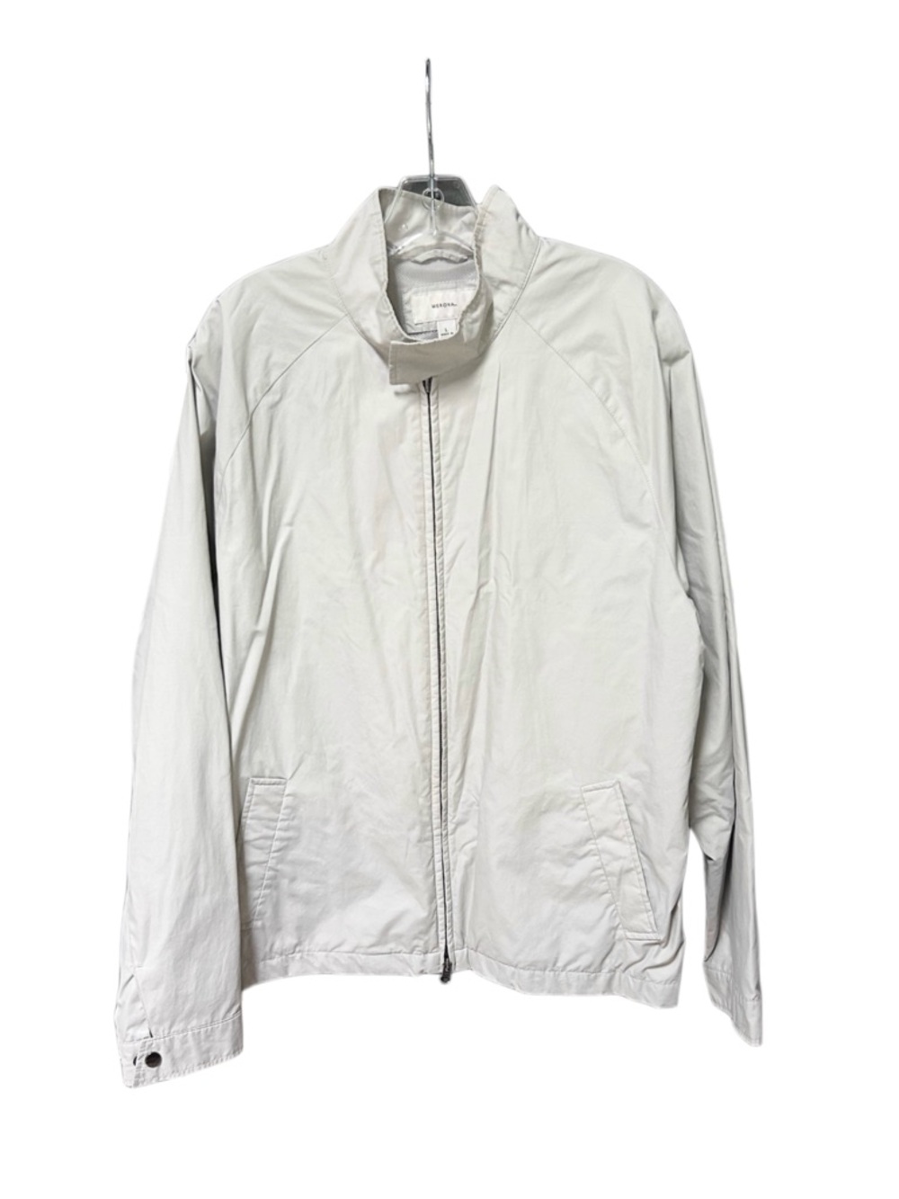 MERONA Men's Lightweight Jacket Windbreaker, Tan Gray, Size L, NWOT